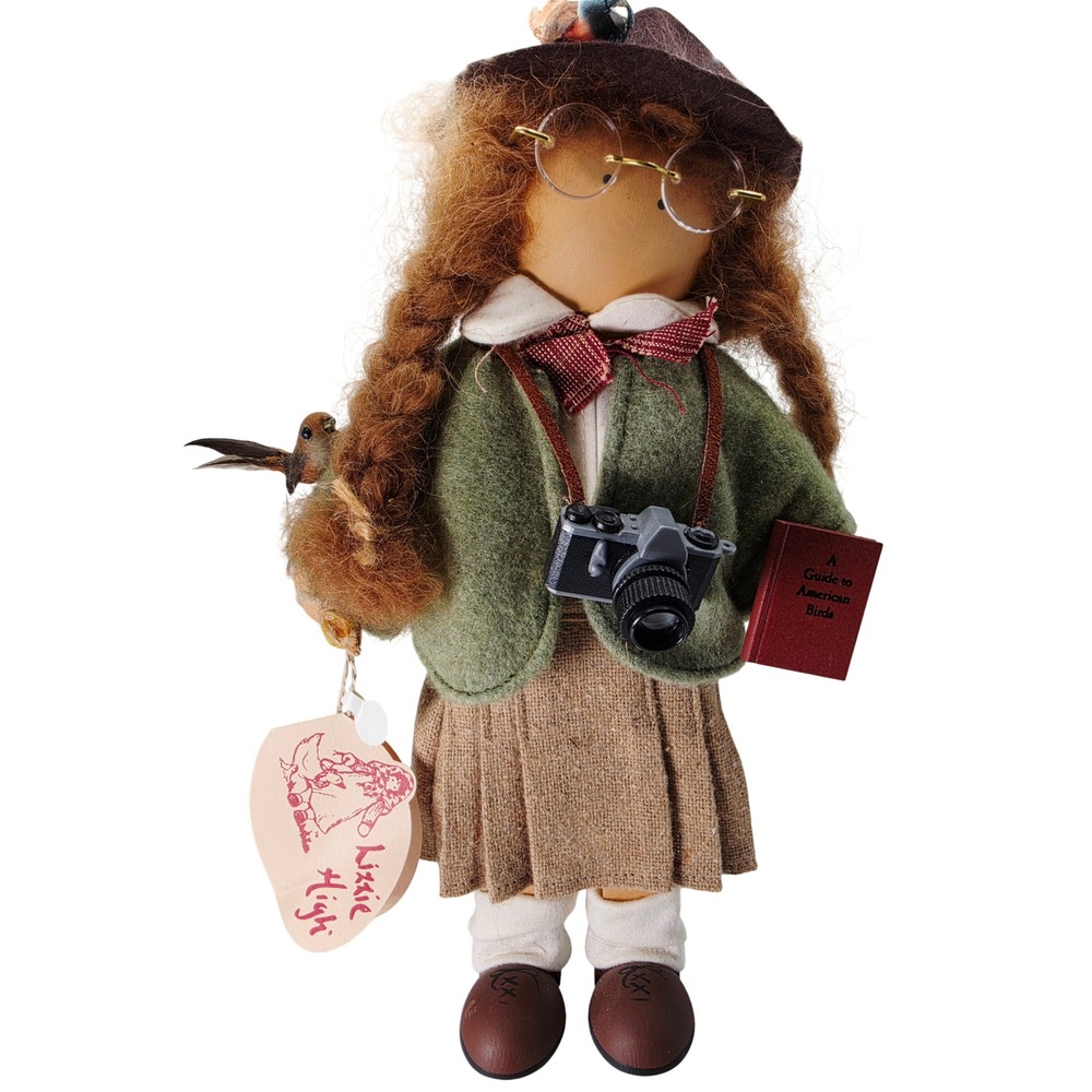 Lizzie High Marsha Bowman Bird Watcher Doll Ladie and Friends 2001 Folk Art 1504